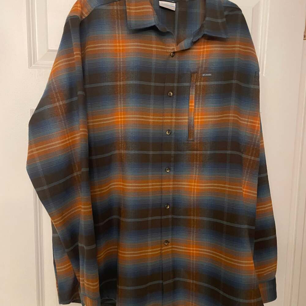 Columbia Outdoor Elements II Men's Flannel Shirt, Oversize Tartan Pattern